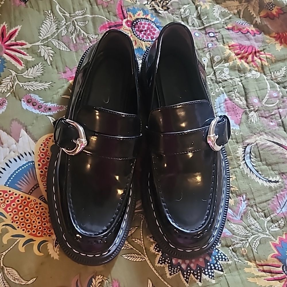 Circus by Sam Edelman Black Patent Buckle Loafers